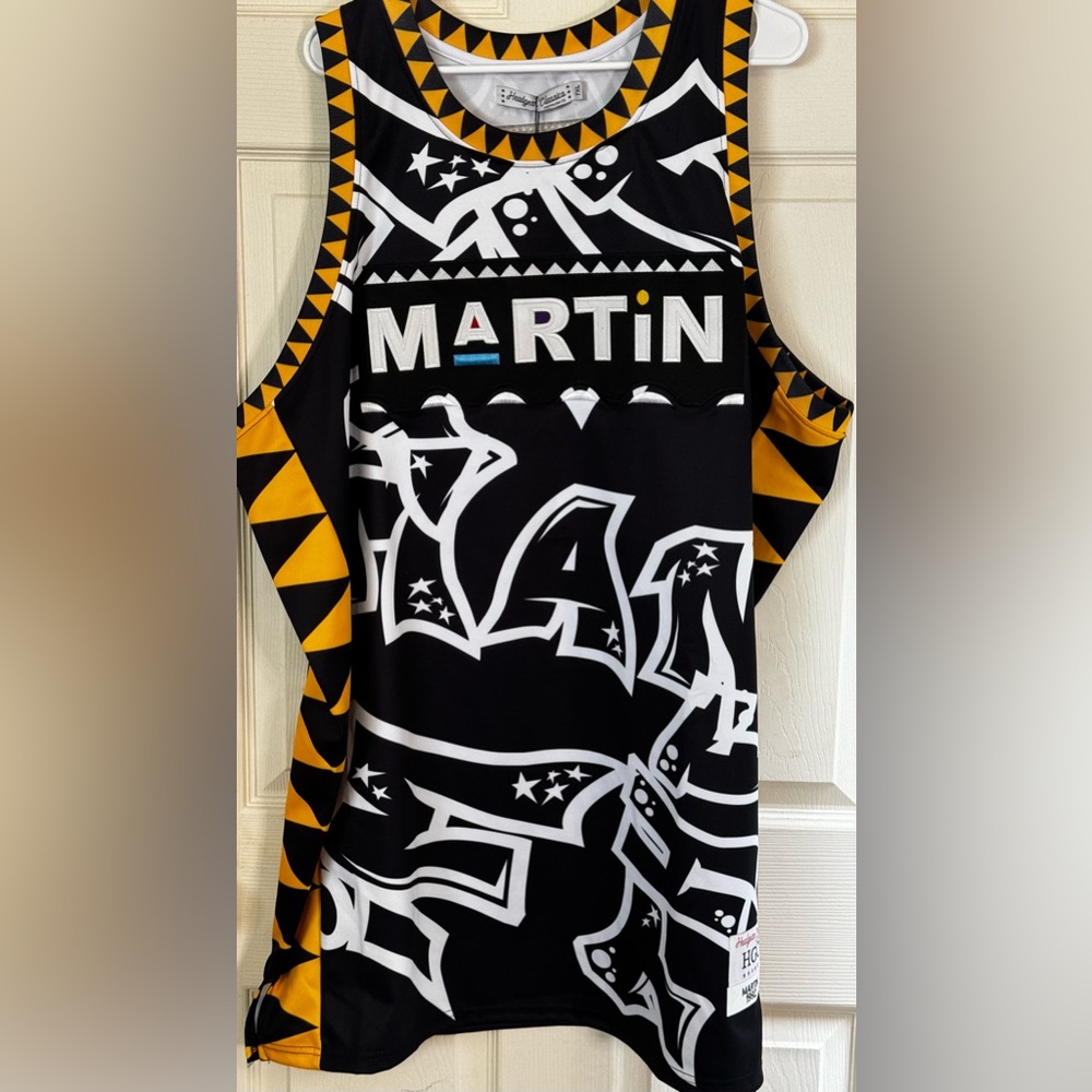 Martin, I am the man. Basketball jersey.